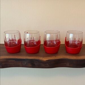 Makers Mark red wax bourbon tumblers set of 4